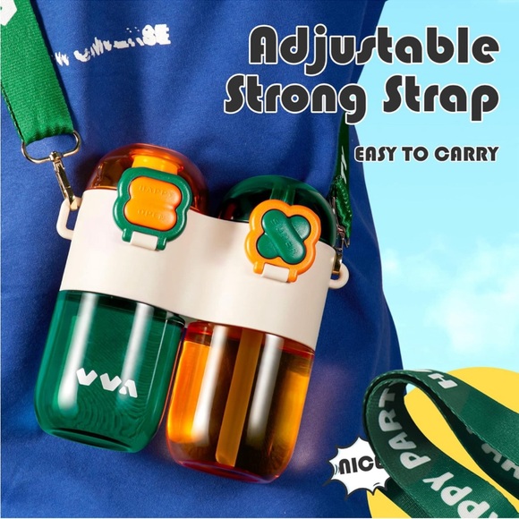 Tritan Leak Proof Kids👧🏻👦🏻Bottles w Spout Lid & Safety Lock🔓Travel🧳 - Picture 6 of 10